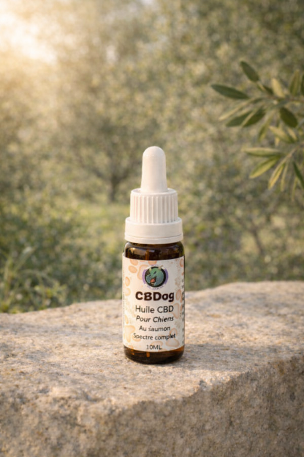 Huile pour chiens au CBD et saumon CBDog - spectre complet - production française