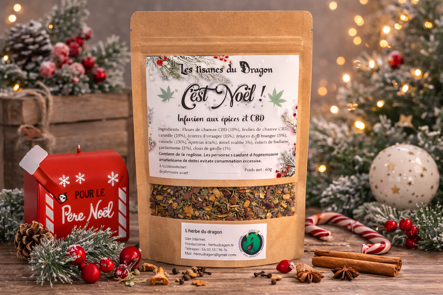 Tisane d'hiver aux épices et CBD