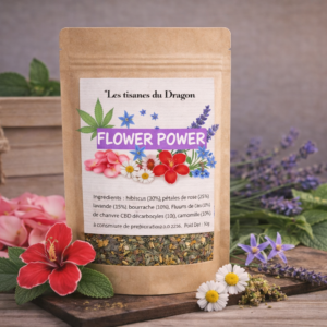 Hibiscus-tilleul-CBD-rose « Flower Power »