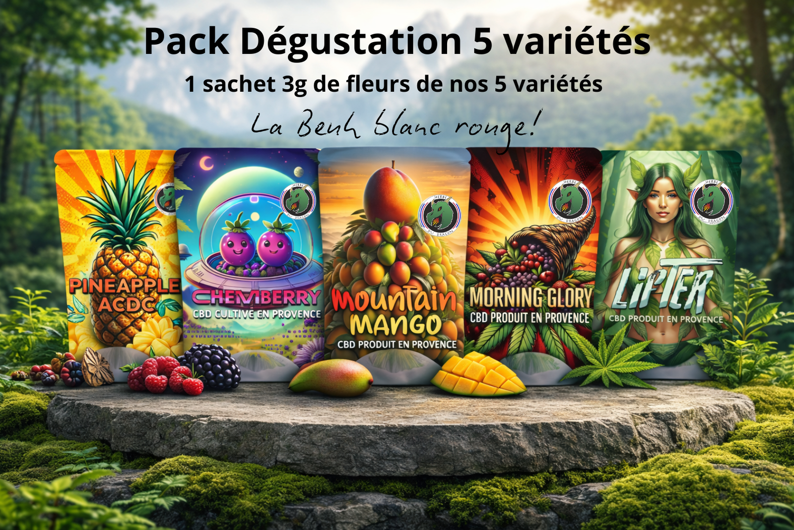 Pack Dégustation 5 variétés CBD