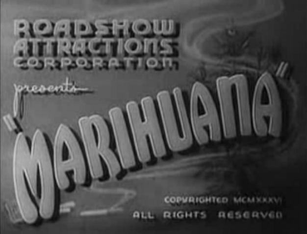 Affiche racoleuse du film d'exploitation Marihuana (1936) de Dwain Esper